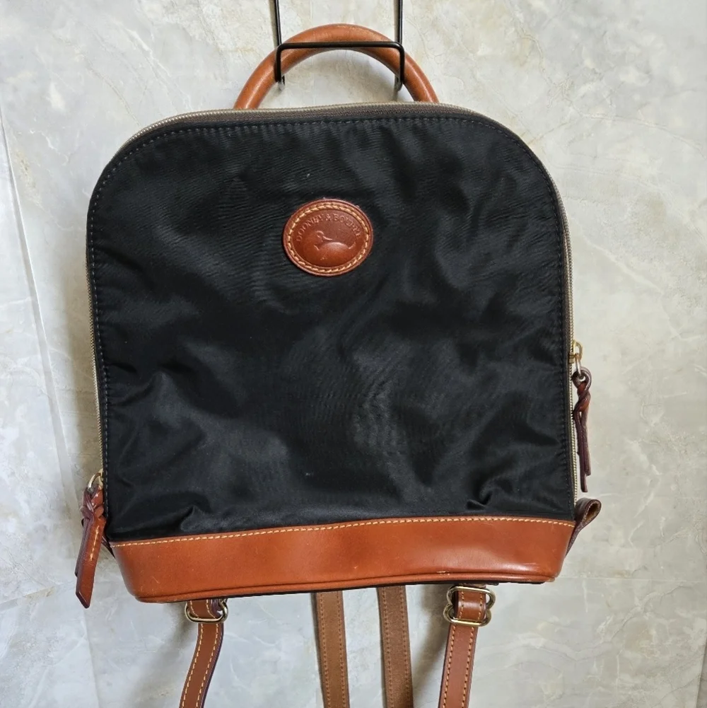 Dooney & Bourke Black and Brown Backpack